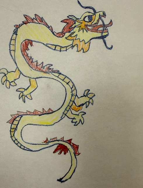 Chinese Dragon Illustration by Scarlett Gonzalez